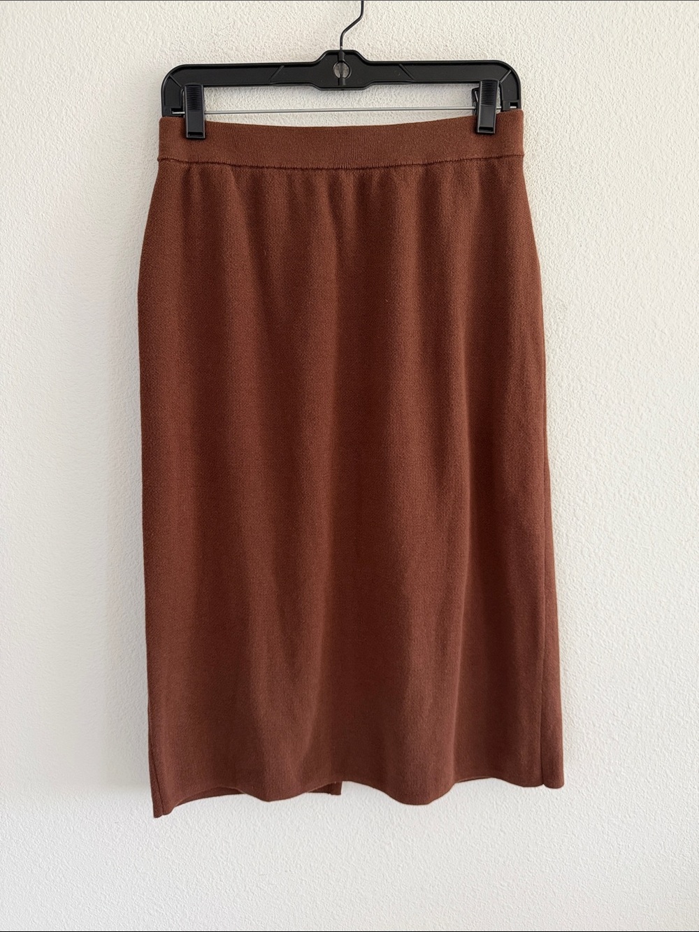 Talbots Brown Knit Straight Skirt Business Causal Layering Pull On